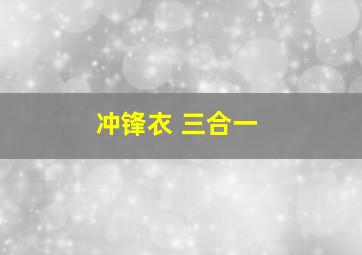 冲锋衣 三合一